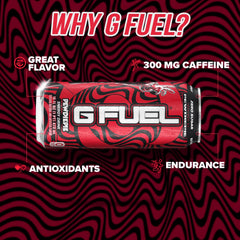 G Fuel Lingonberry visuals emphasize antioxidants and vitamins for daily wellness.