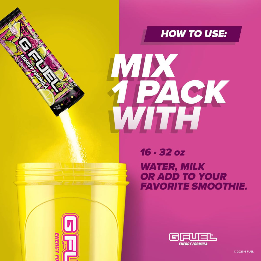 G Fuel Hype Sauce ice-cold glass serving for refreshing taste