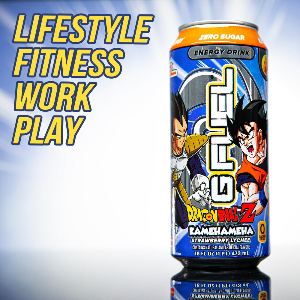 G Fuel Kamehameha cans on desk ready for gaming energy and focus