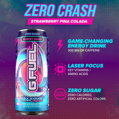 G Fuel Miami Nights pour action showing fizz and ready-to-use energy