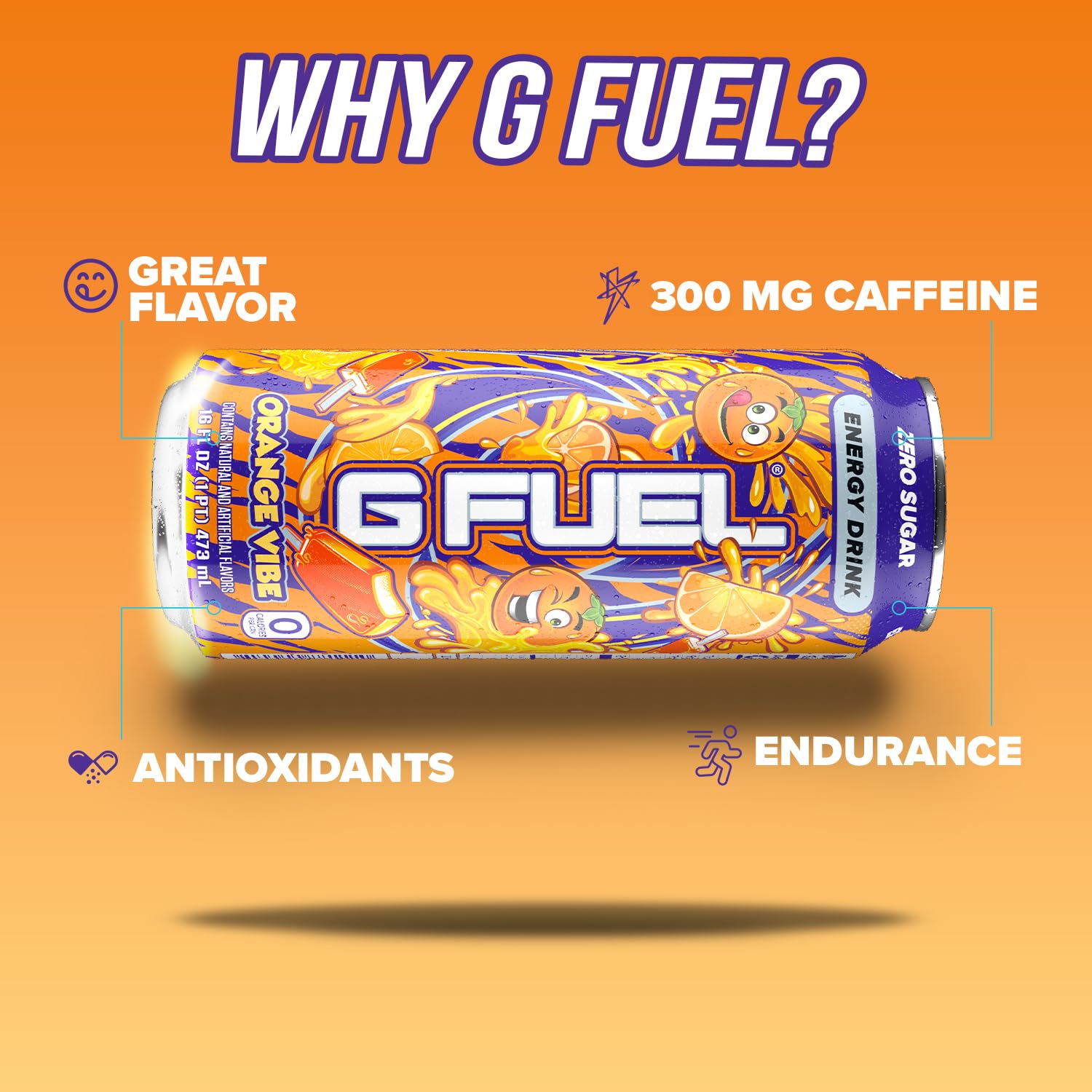 G Fuel Orange Vibe 12-pack display for daily energy routines