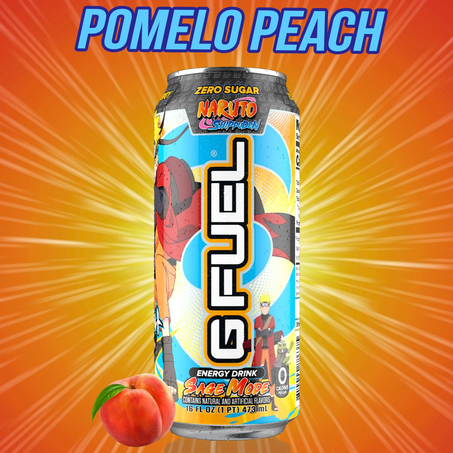 G Fuel Sage Mode nutrition label highlights caffeine and vitamins.