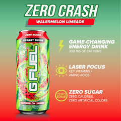 G Fuel Watermelon Limeade glass pour suggests focus and refreshment