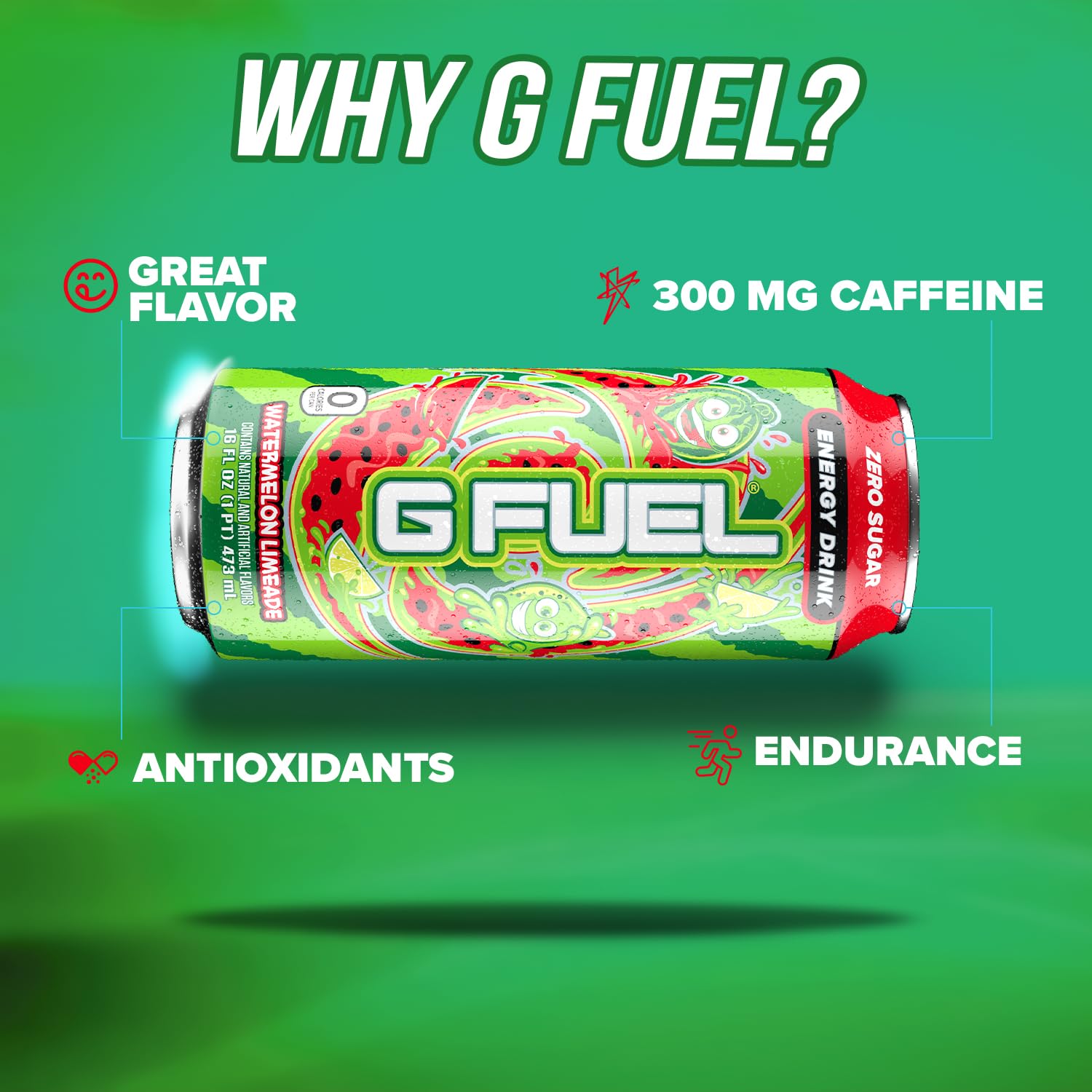G Fuel Watermelon Limeade ingredients highlight caffeine and nutrients