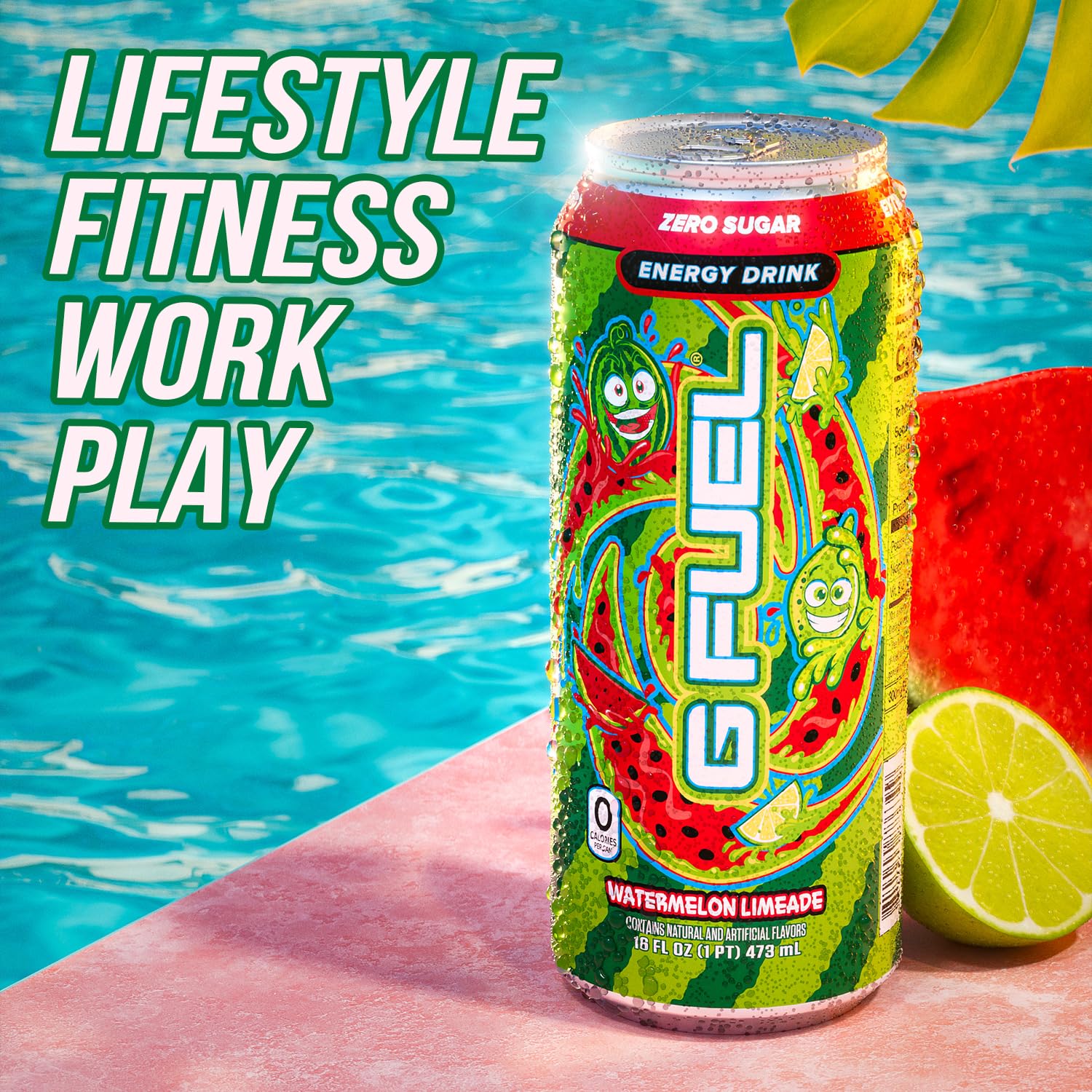 G Fuel Watermelon Limeade 12-pack packaging offers convenient daily energy