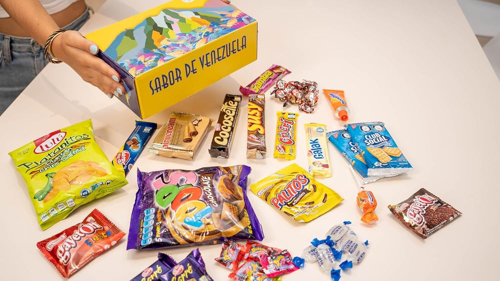 GG LATIN SABOR variety snack box open showing assorted treats