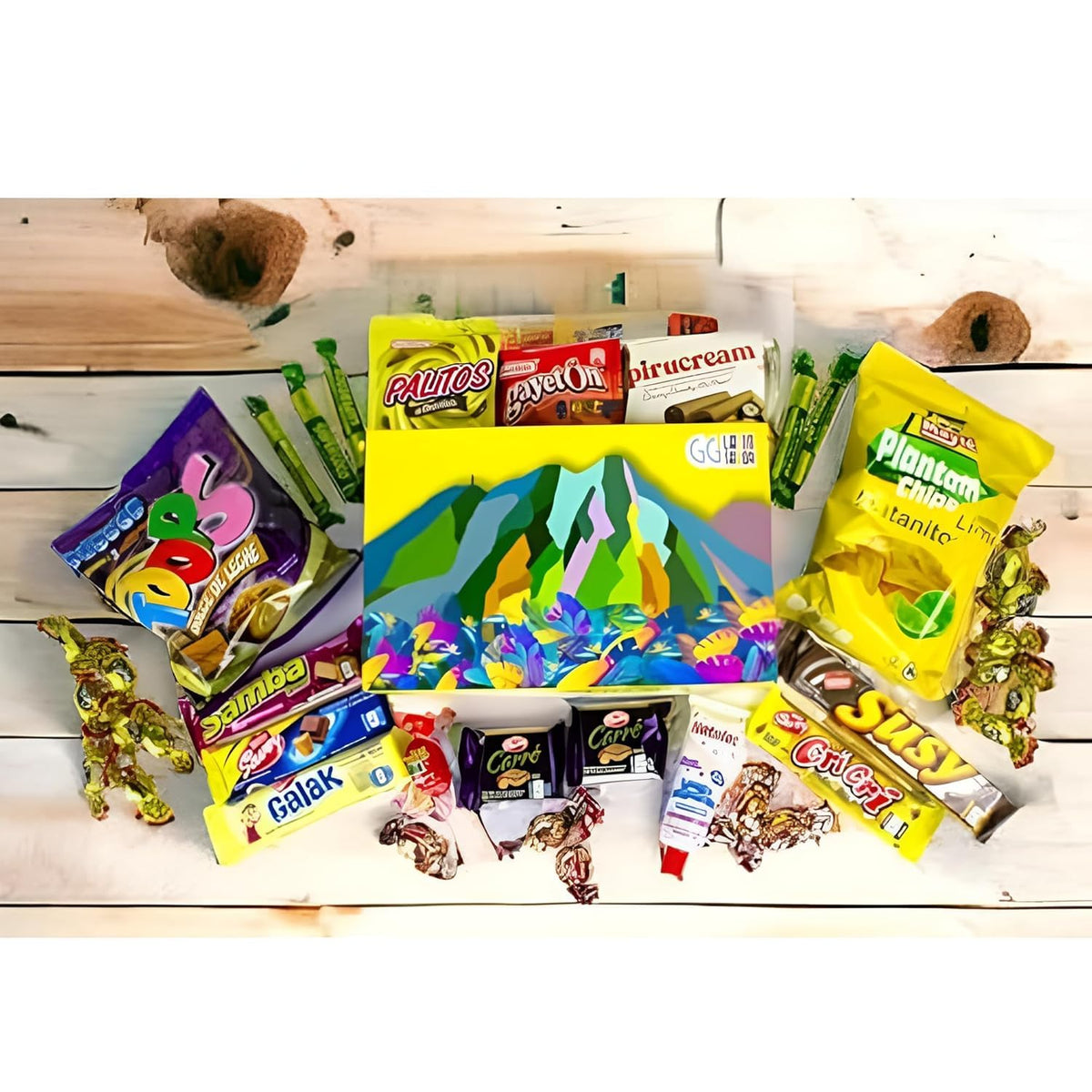 GG LATIN SABOR Venezuela candy box front view, ideal for gifting