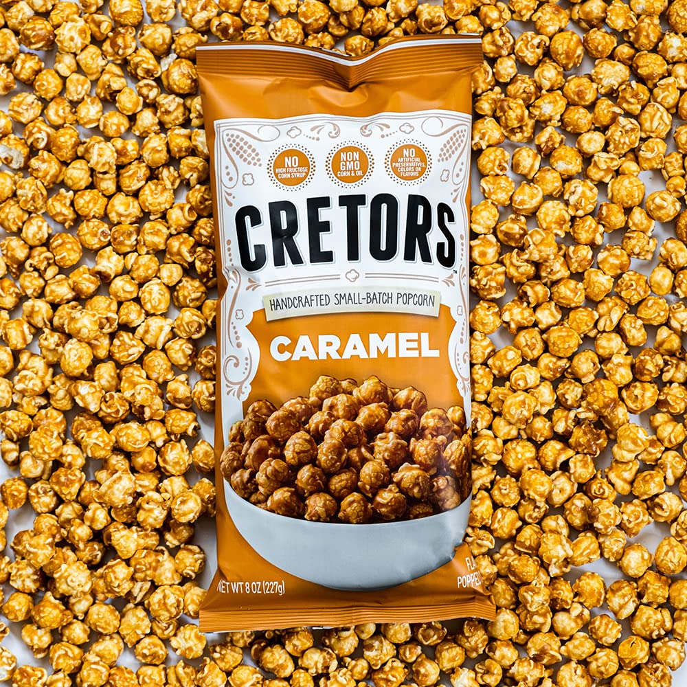 Six-pack box of G.H. Cretors caramel corn, great for gatherings