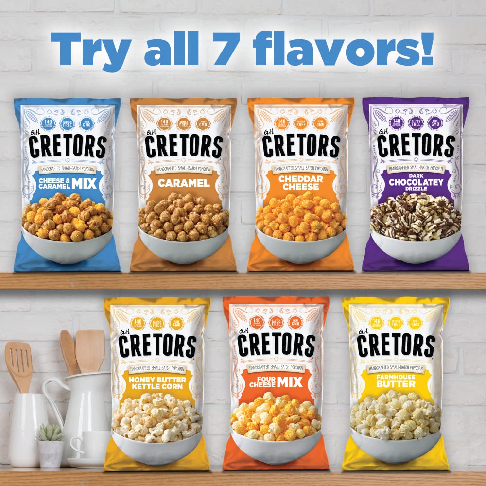 G.H. Cretors Sunflower oil popcorn delivering light, clean crunch.