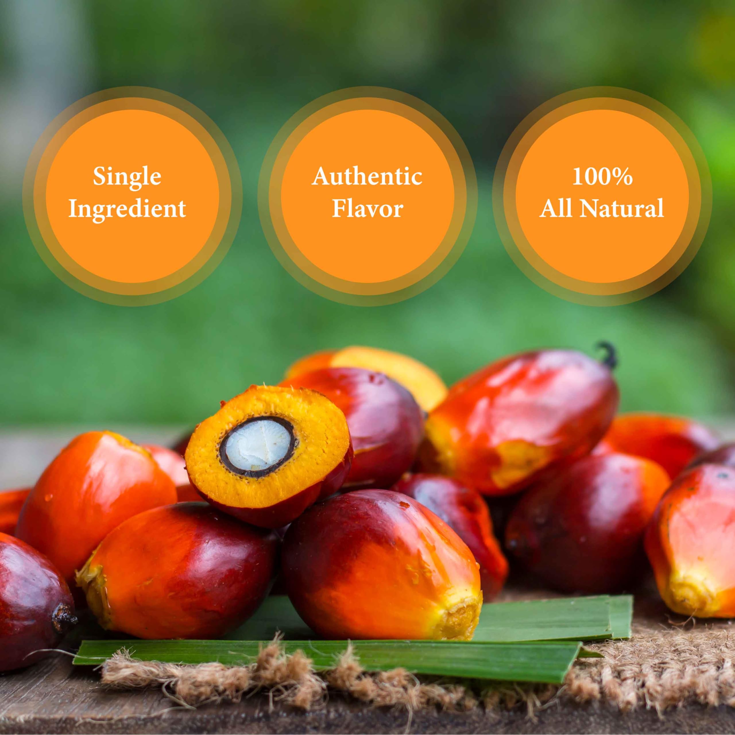 GHANA HERITAGE Red Palm Oil frying pan sizzle adds authentic depth to meals.