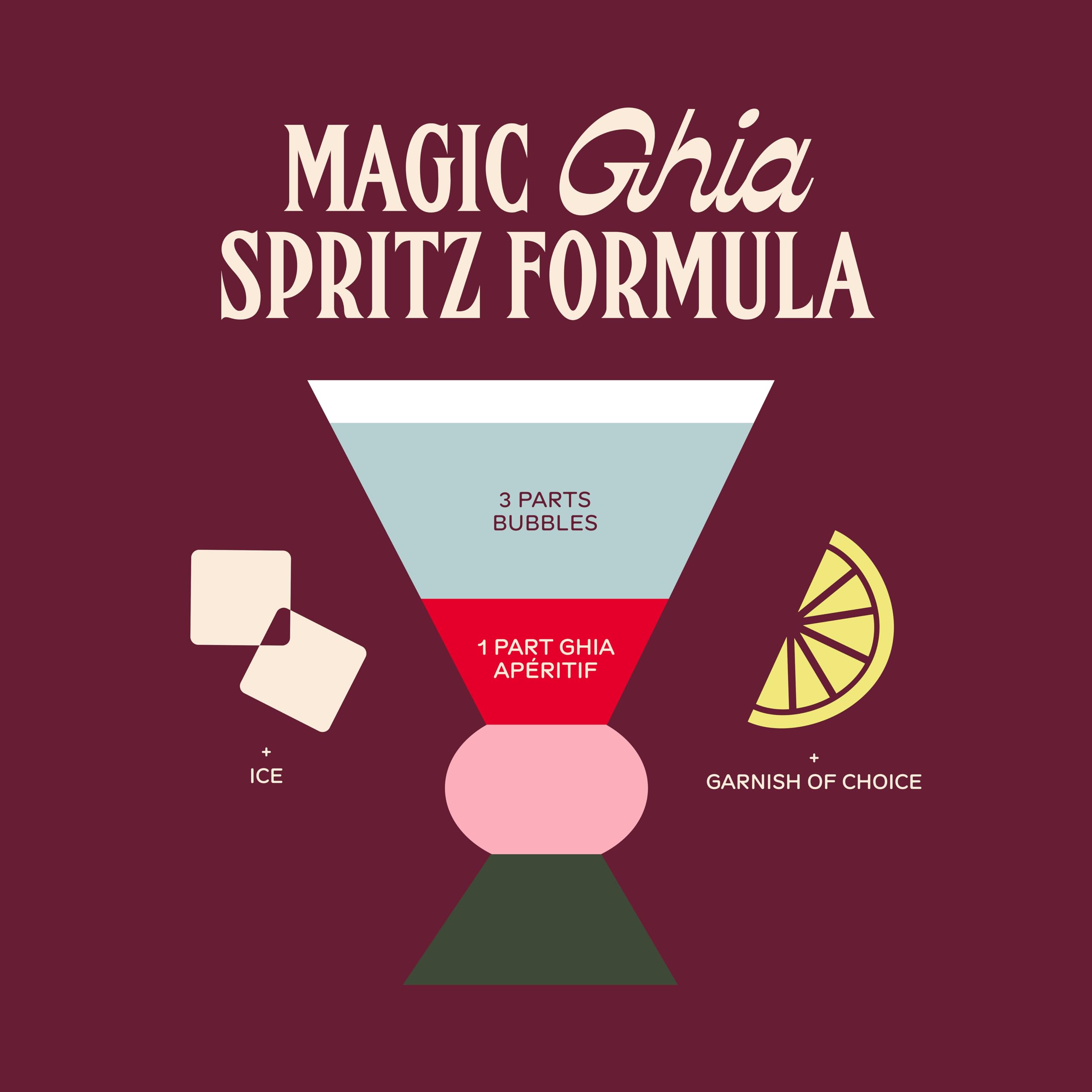 Ghia aperitif with kombucha for a tangy mocktail
