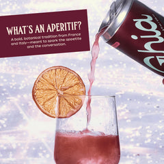 Ghia Le Spritz botanicals and nervine extracts close-up, aromatic and soothing herbal notes.