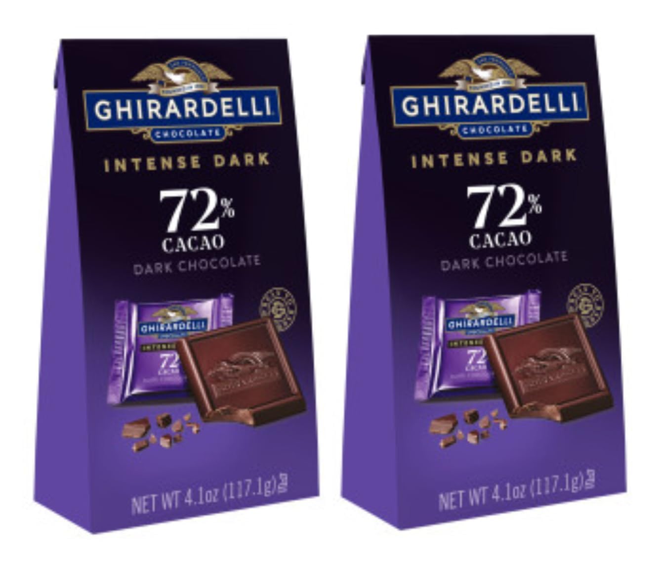 Ghirardelli 72% chocolate pack-2 offers refined snacking and gifting versatility.