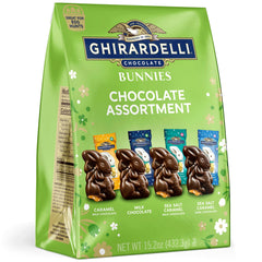 Ghirardelli Bunnies assortment bag with festive packaging, ideal for Easter gifting and sharing.