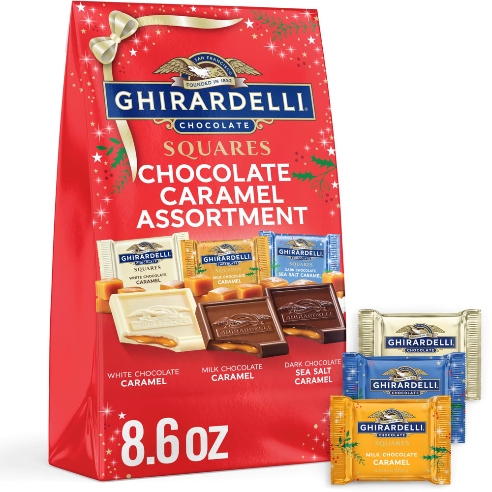 Ghirardelli Chocolate Caramel Squares Valentines packaging ideal for gifting