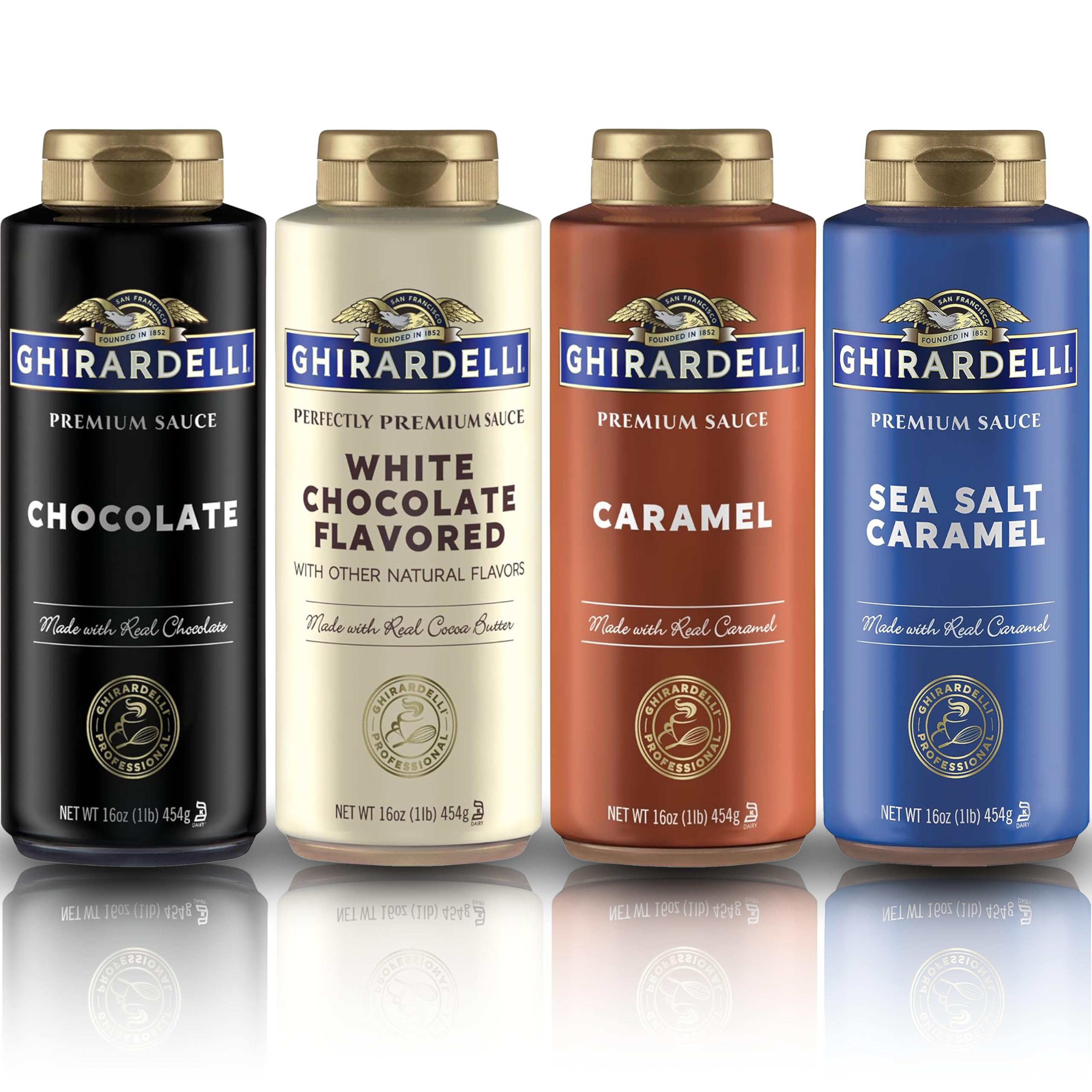 Ghirardelli Classic Chocolate sauce bottle pour enriches desserts with silky flavor.
