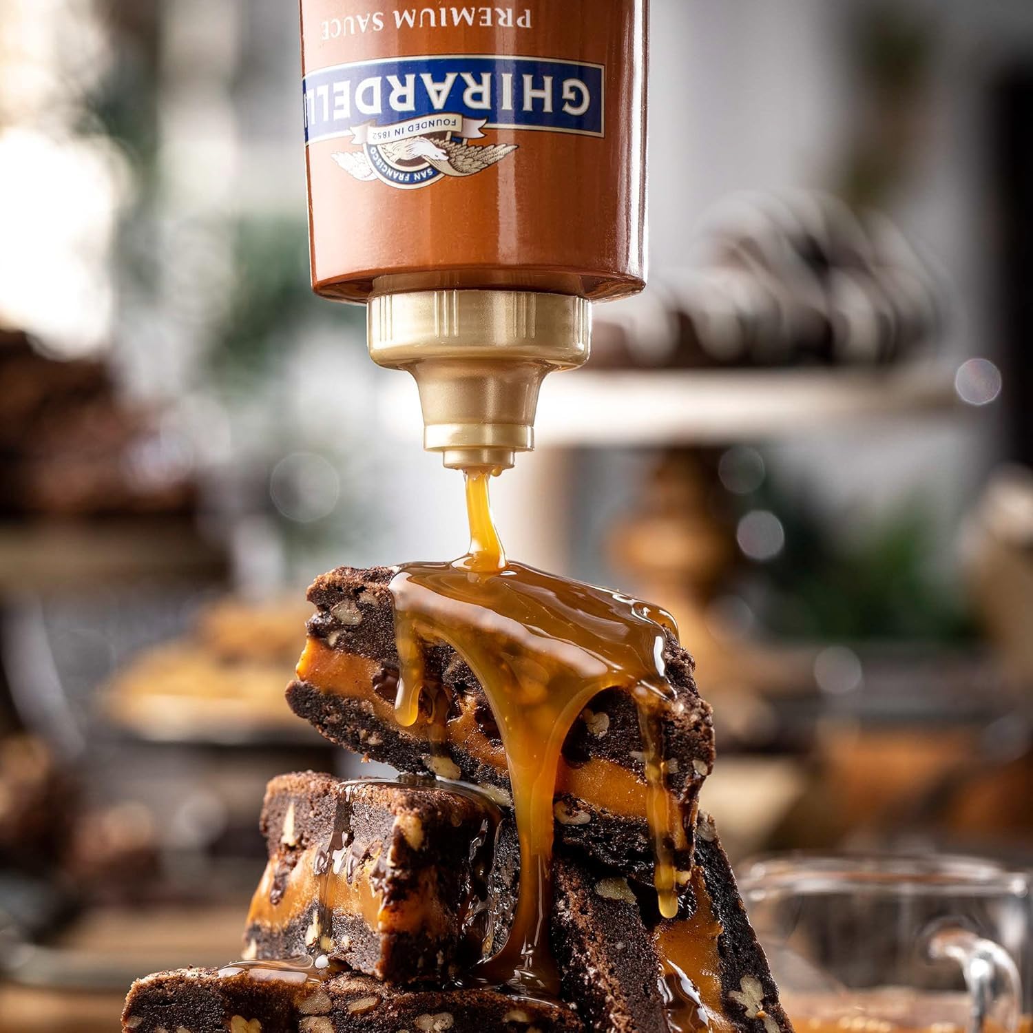 Ghirardelli Chocolate sauce ice-cream drizzle elevates homemade sundaes.