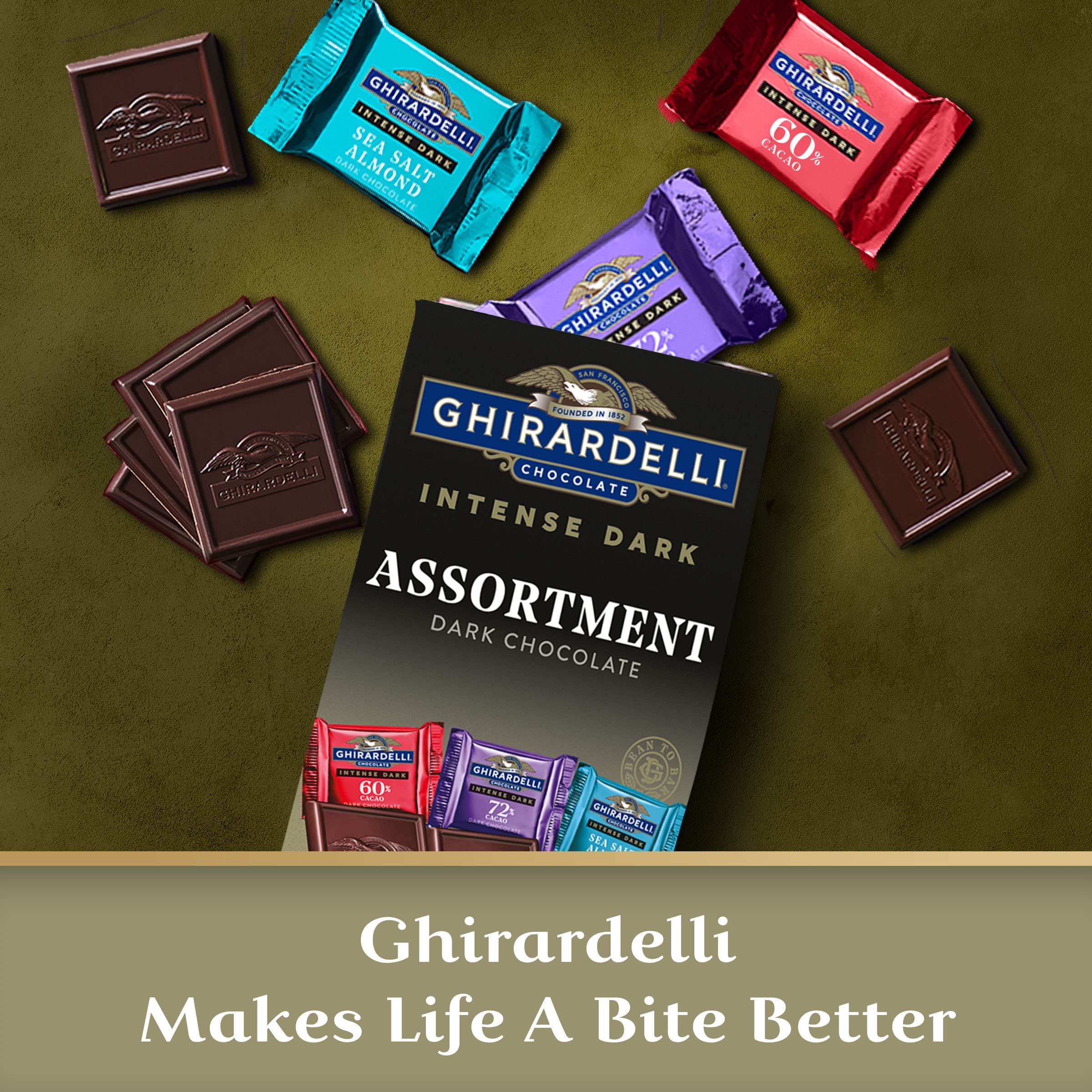 Ghirardelli premium chocolate crafted from bean to bar.