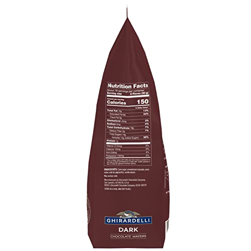 Ghirardelli wafers shown for smooth ganache applications.