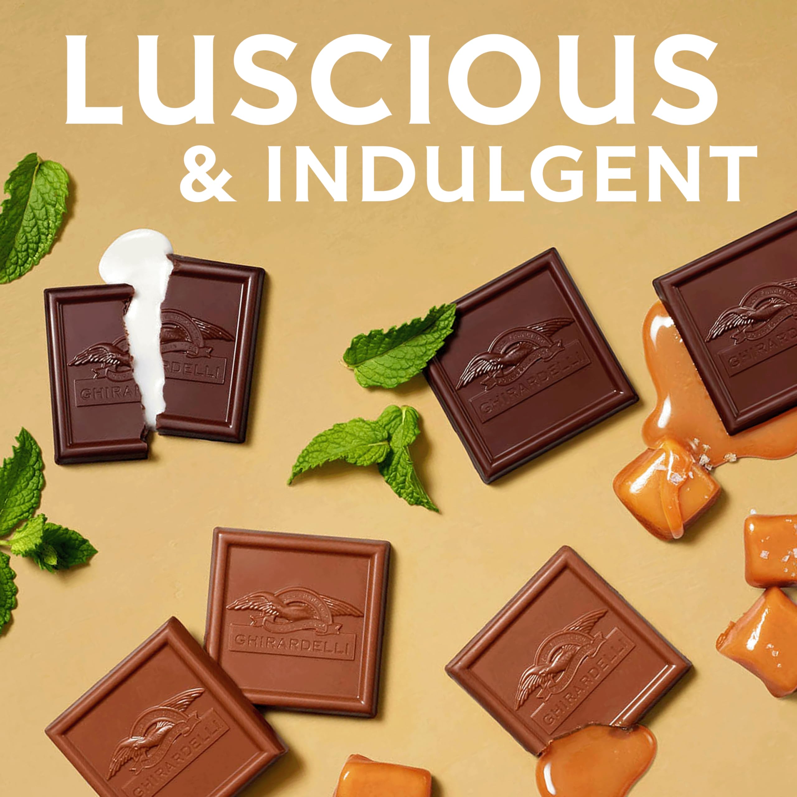 Ghirardelli Dark Sea Salt Caramel Square balances salt and sweetness.