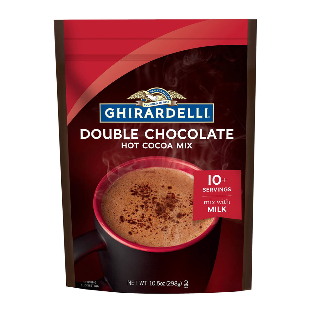 Ghirardelli Double Chocolate Hot Cocoa Pack: six bags for easy cozy mornings