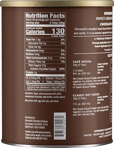 Ghirardelli gluten-free label signals dessert-ready quality.