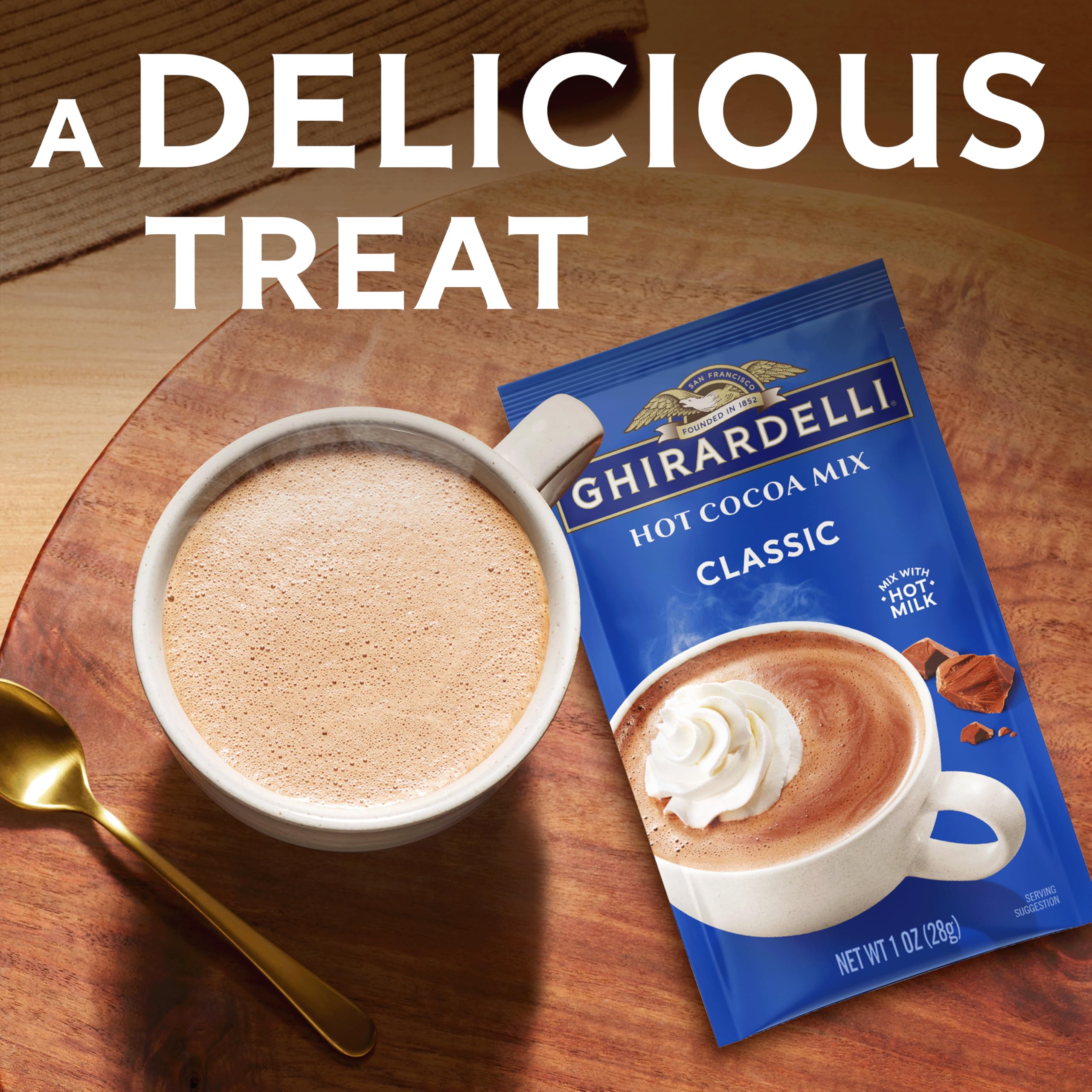 Ghirardelli Classic Hot Cocoa cozy moment at home.