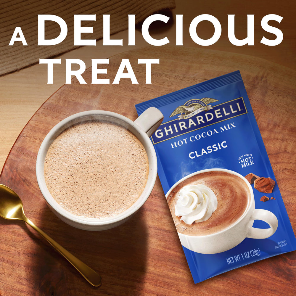 Ghirardelli Classic Hot Cocoa cozy moment at home.