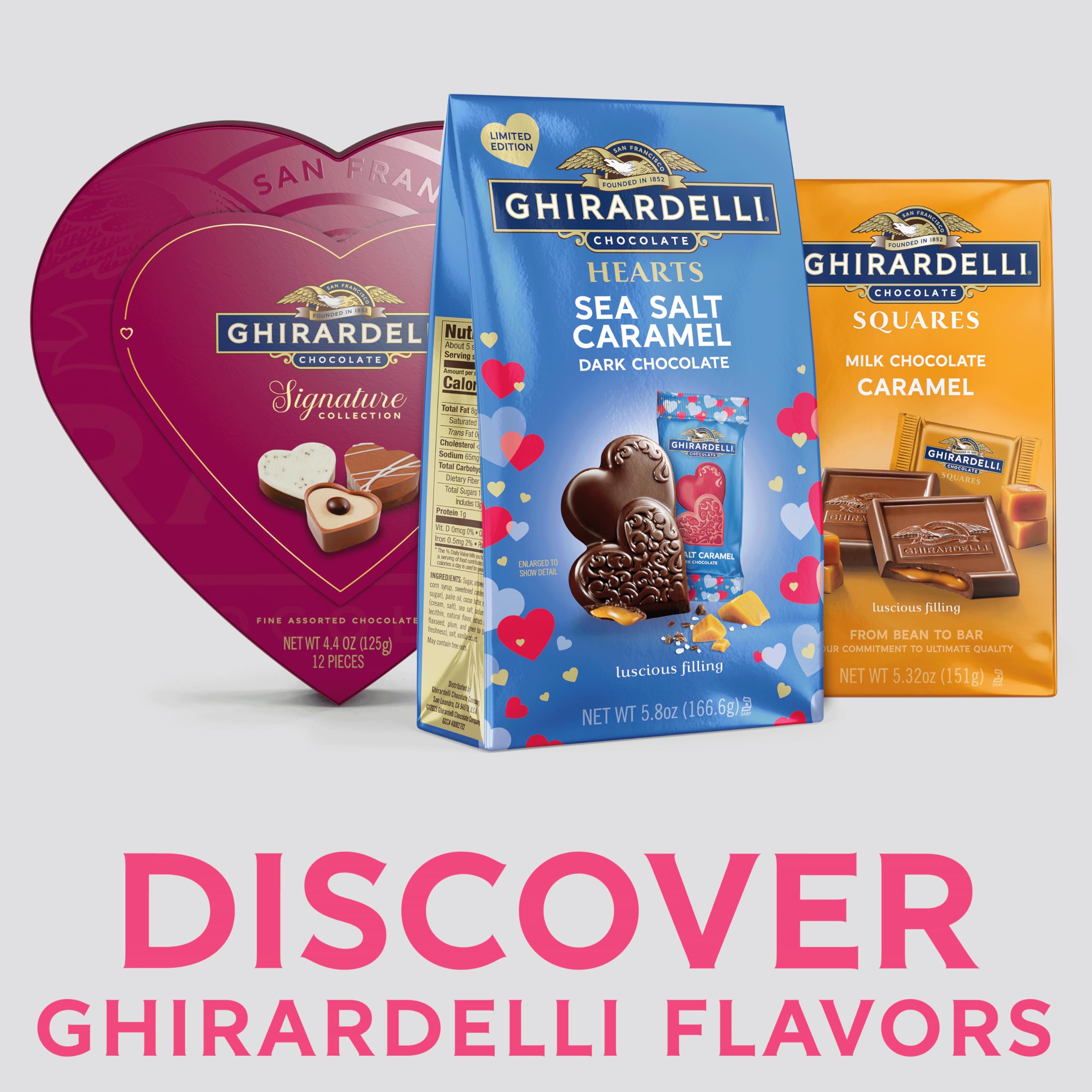 Ghirardelli individually wrapped heart chocolates ideal for gifting or sharing