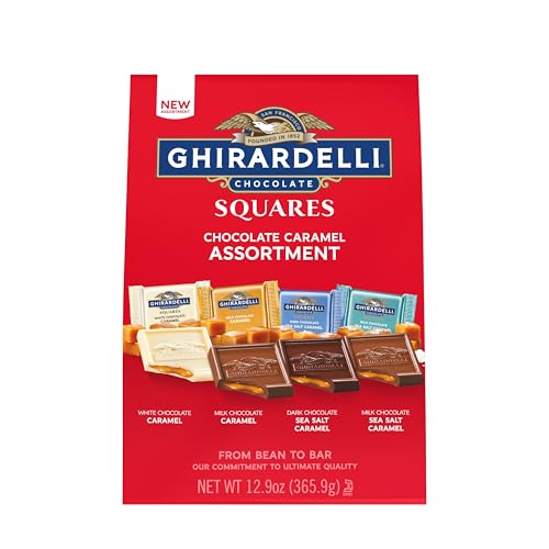 Ghirardelli individually wrapped squares maintain freshness for sharing.
