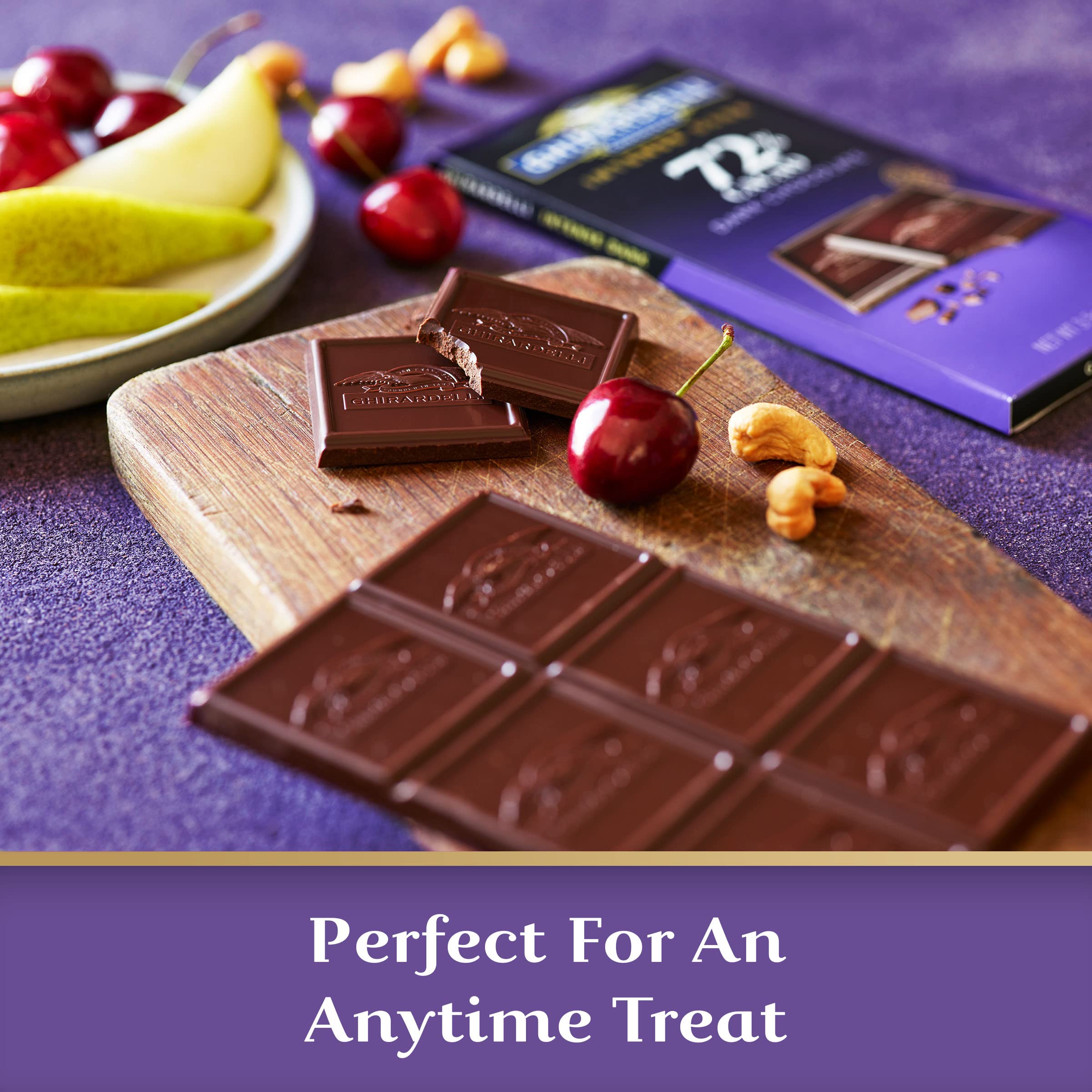 Ghirardelli intense dark 72% pack-12 keeps premium bars ready for gifting