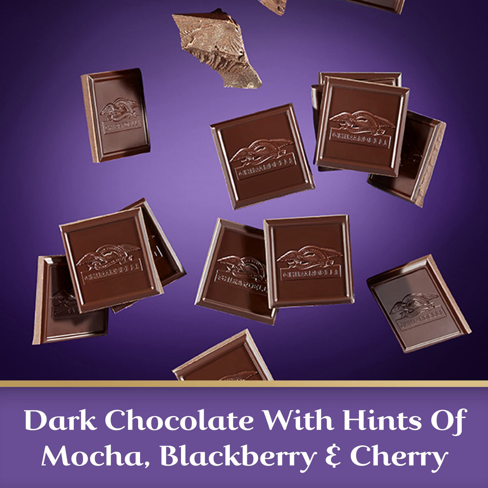 Ghirardelli intense dark 72% square-portion bar simplifies sharing and portion control