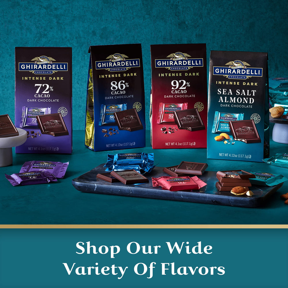 Ghirardelli Intense Dark Sea Salt Almond bar offers premium indulgence moments.