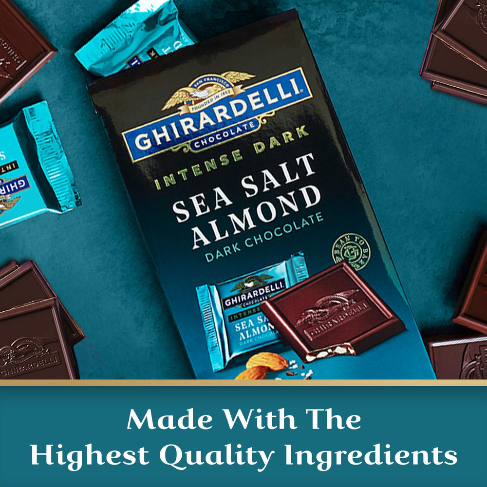 Sea salt crystals add a pop of mineral flavor to the square.