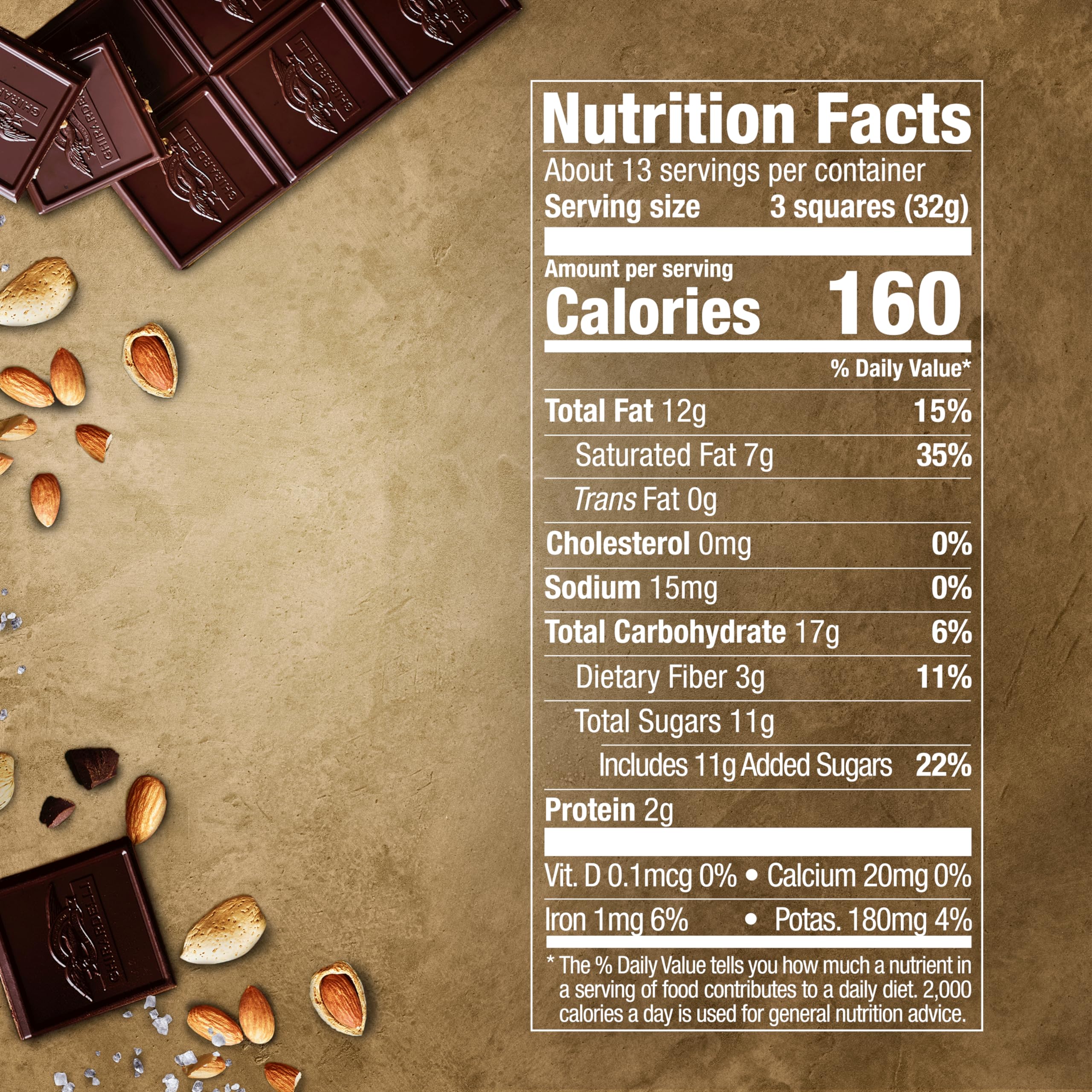 Ghirardelli Evening Dream 60% cacao bars ideal for after-dinner indulgence.