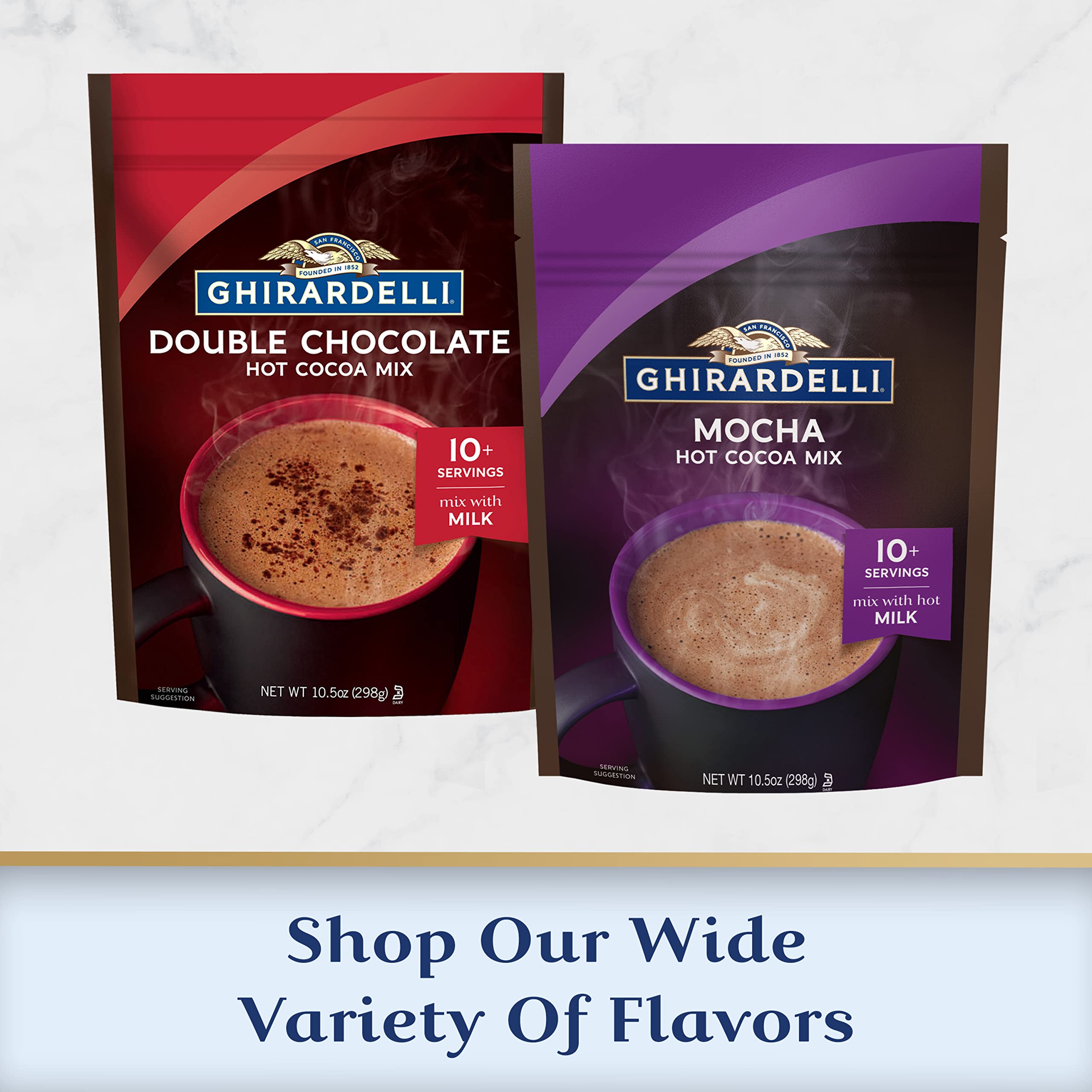 Kosher certification label confirms standards for Ghirardelli hot cocoa
