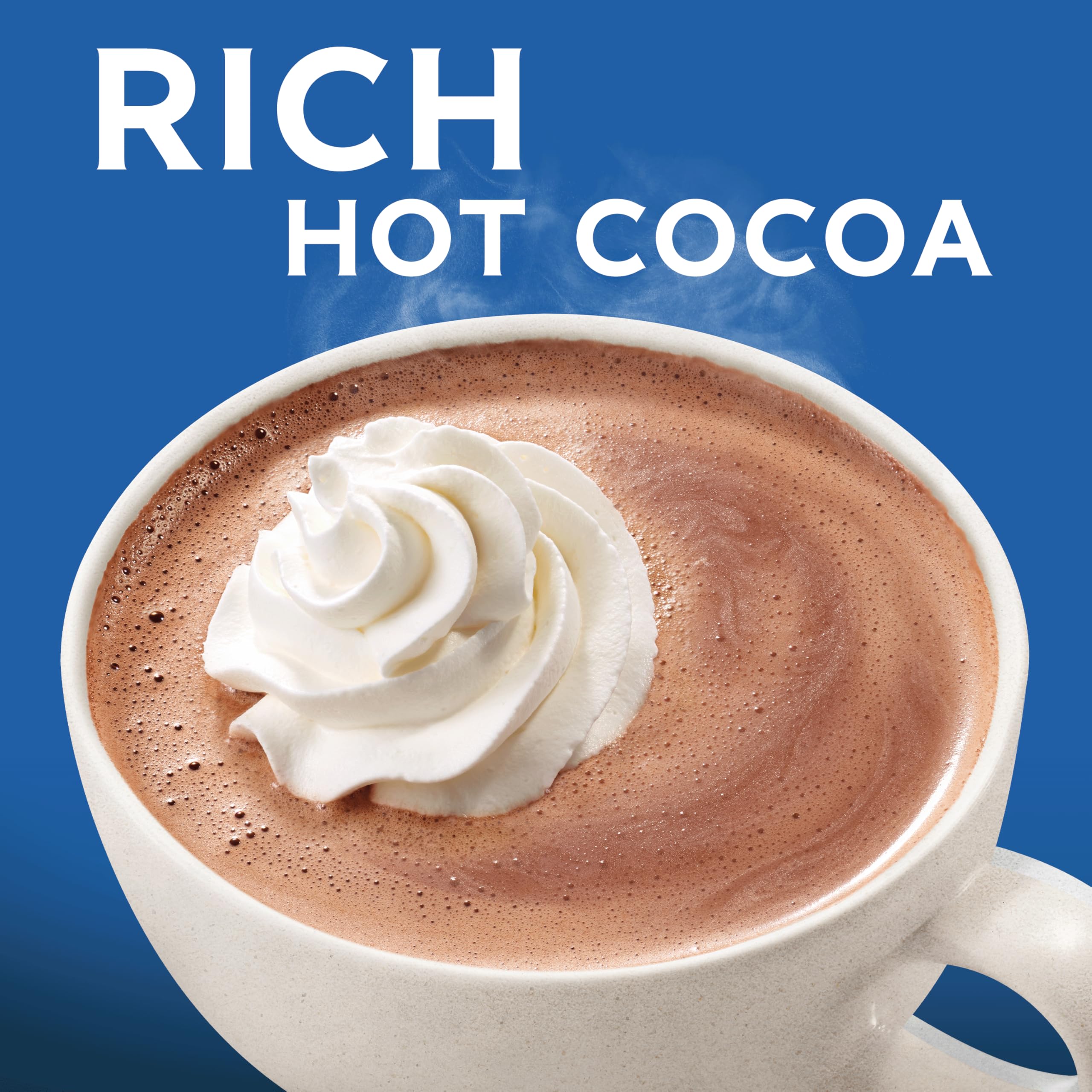 Ghirardelli kosher-certified label on hot cocoa mix for trusted preparation.