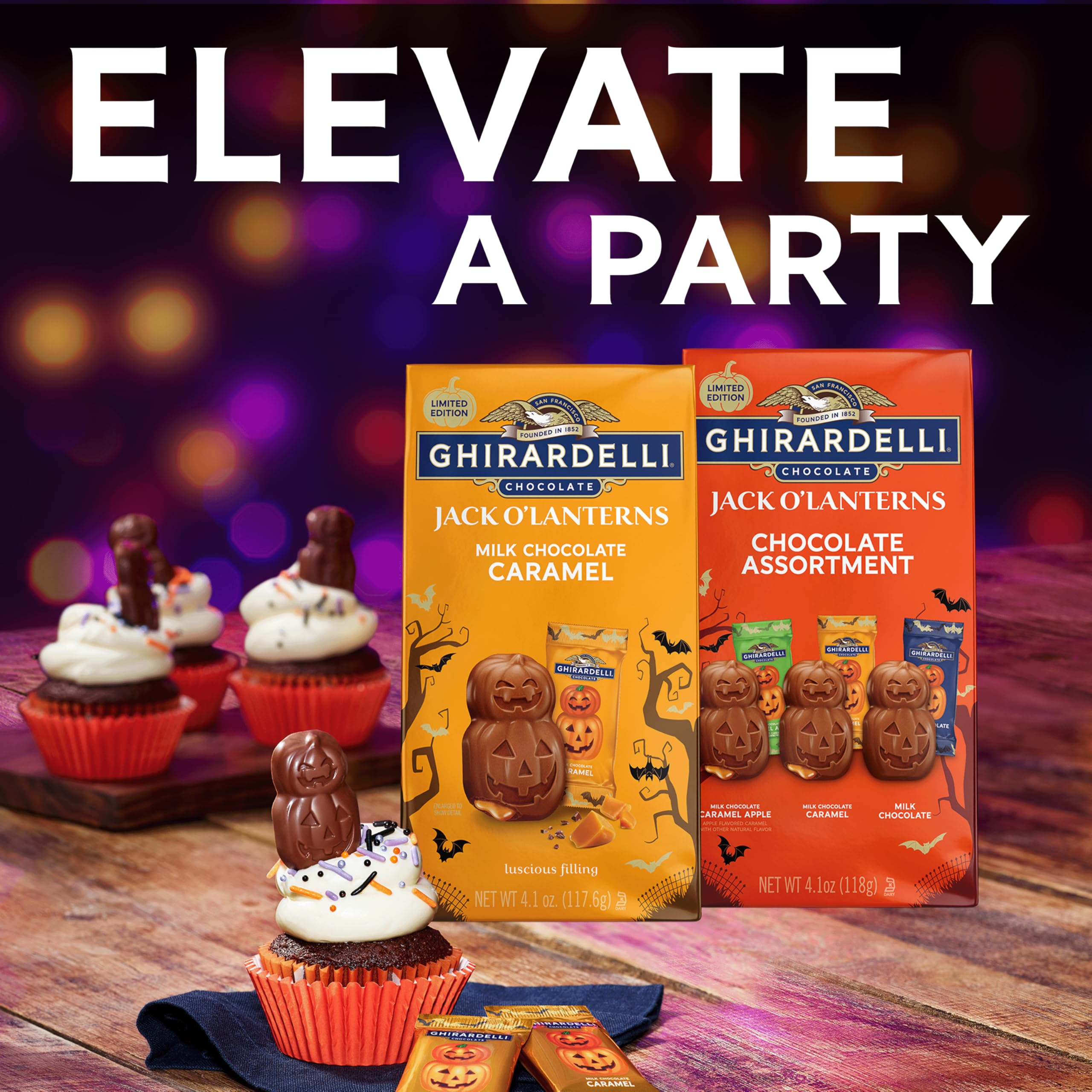 Kosher-certified Ghirardelli chocolates suitable for holiday gatherings.