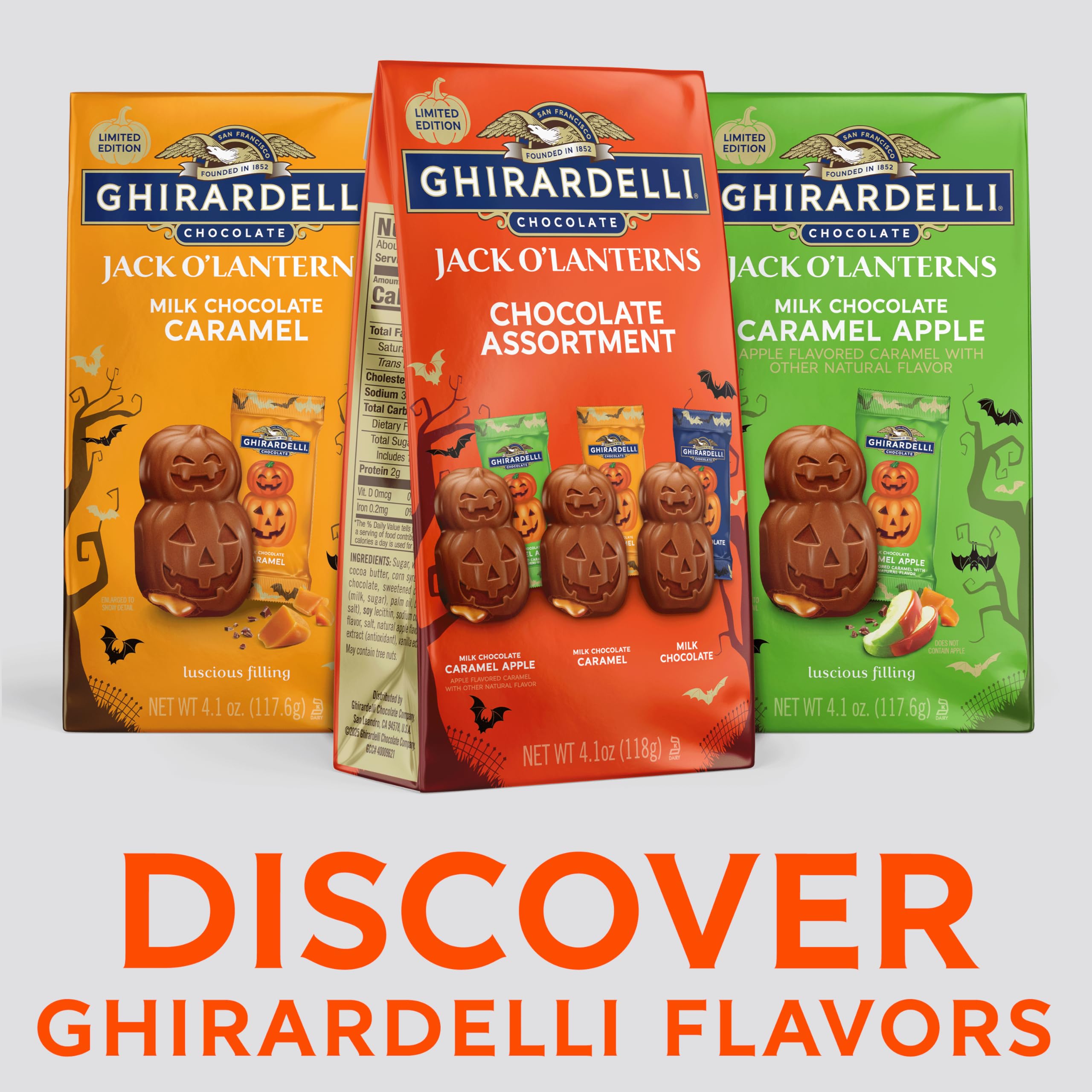 Milk chocolate varieties from Ghirardelli deliver smooth, premium flavor.