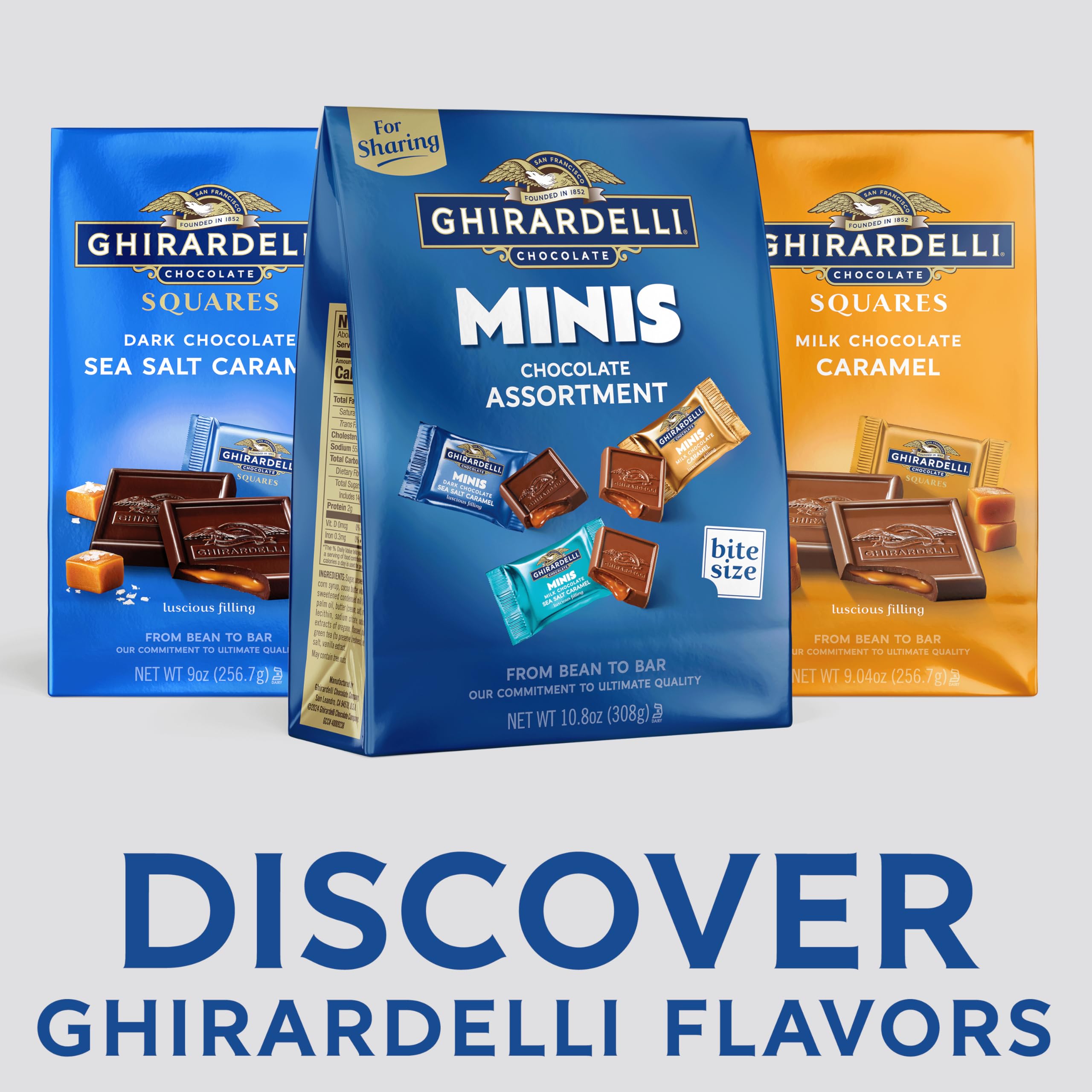 Premium ingredients and cocoa beans reflect GHIRARDELLI craftsmanship