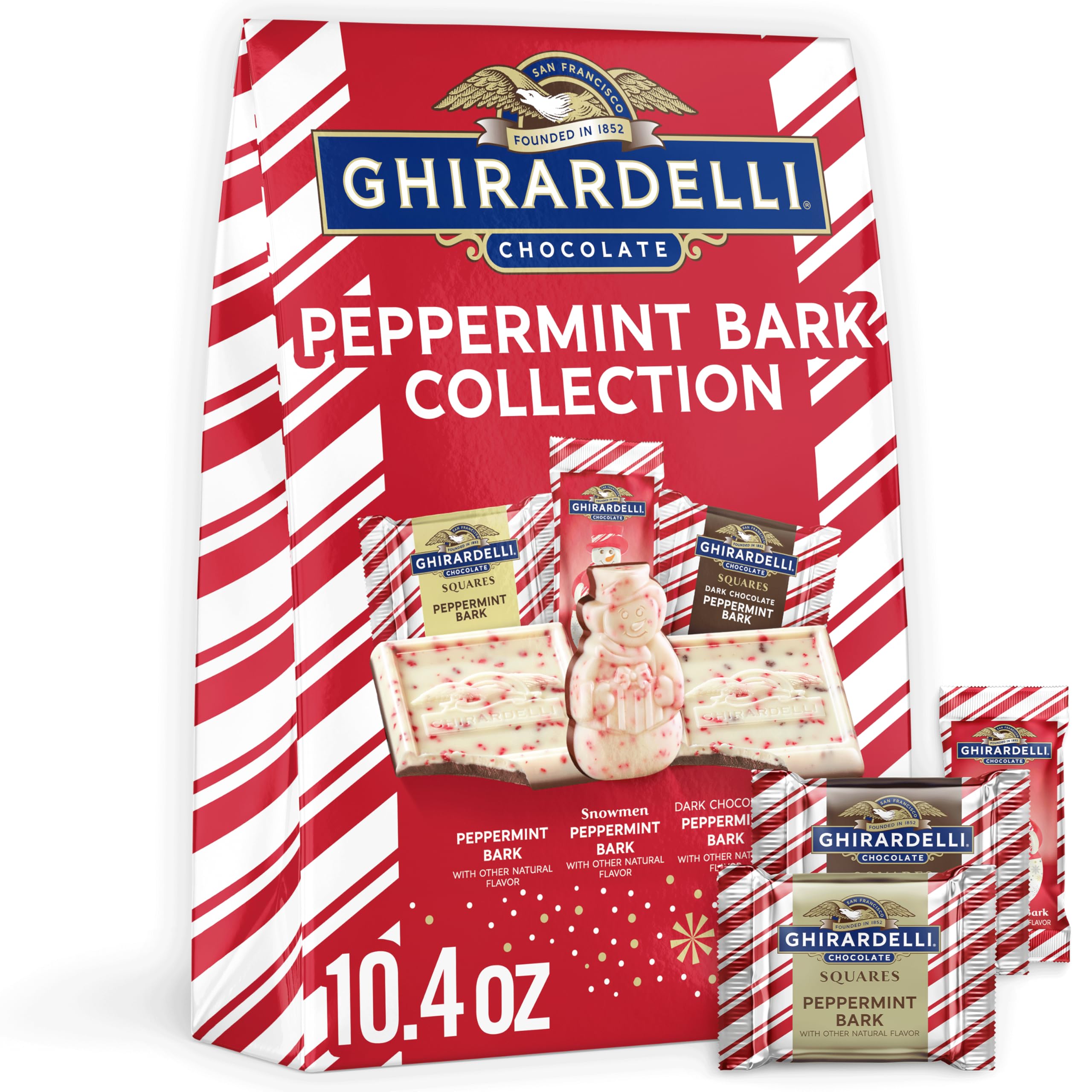 Ghirardelli Peppermint Bark Collection packaging ready for gifting.