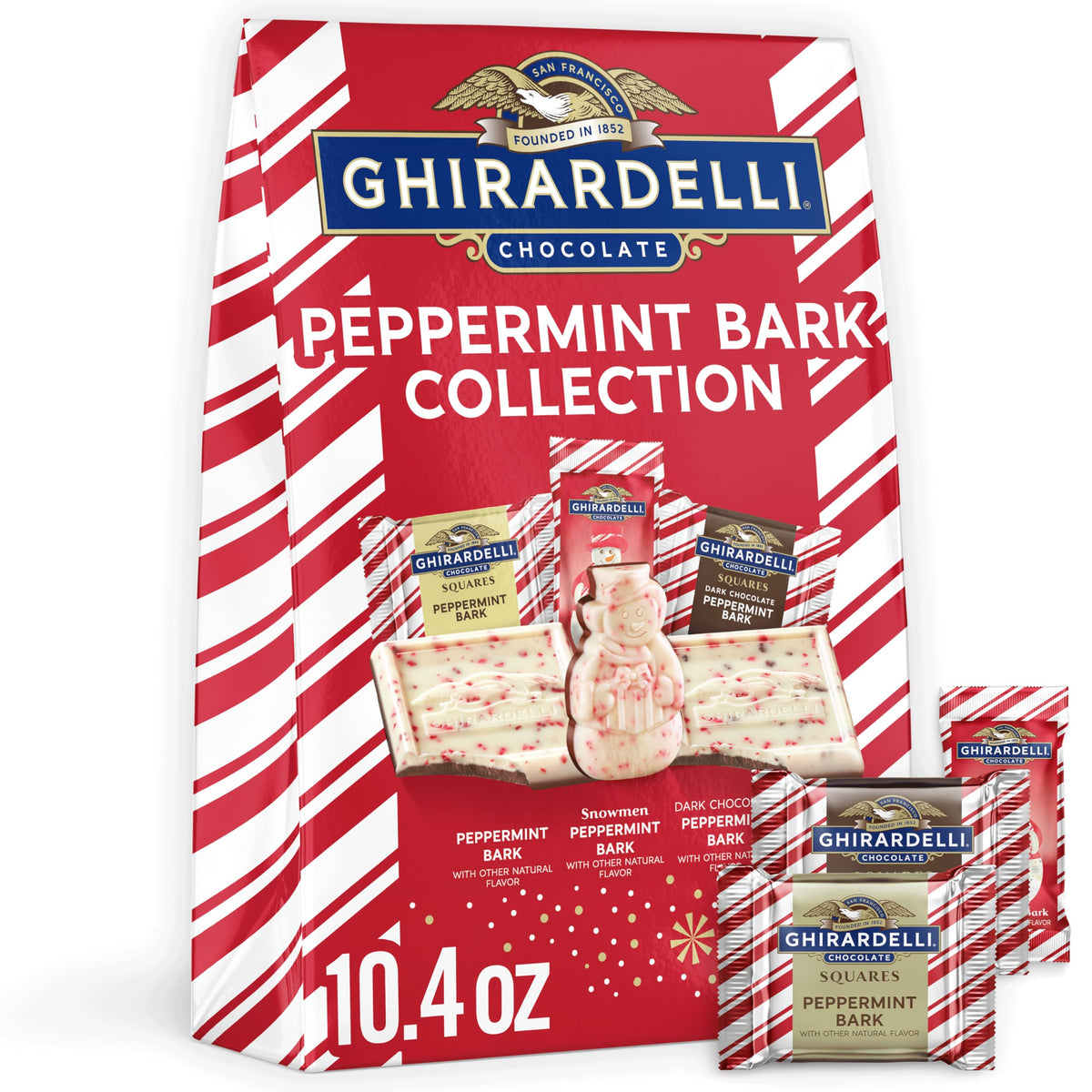 Ghirardelli Peppermint Bark Collection packaging ready for gifting.