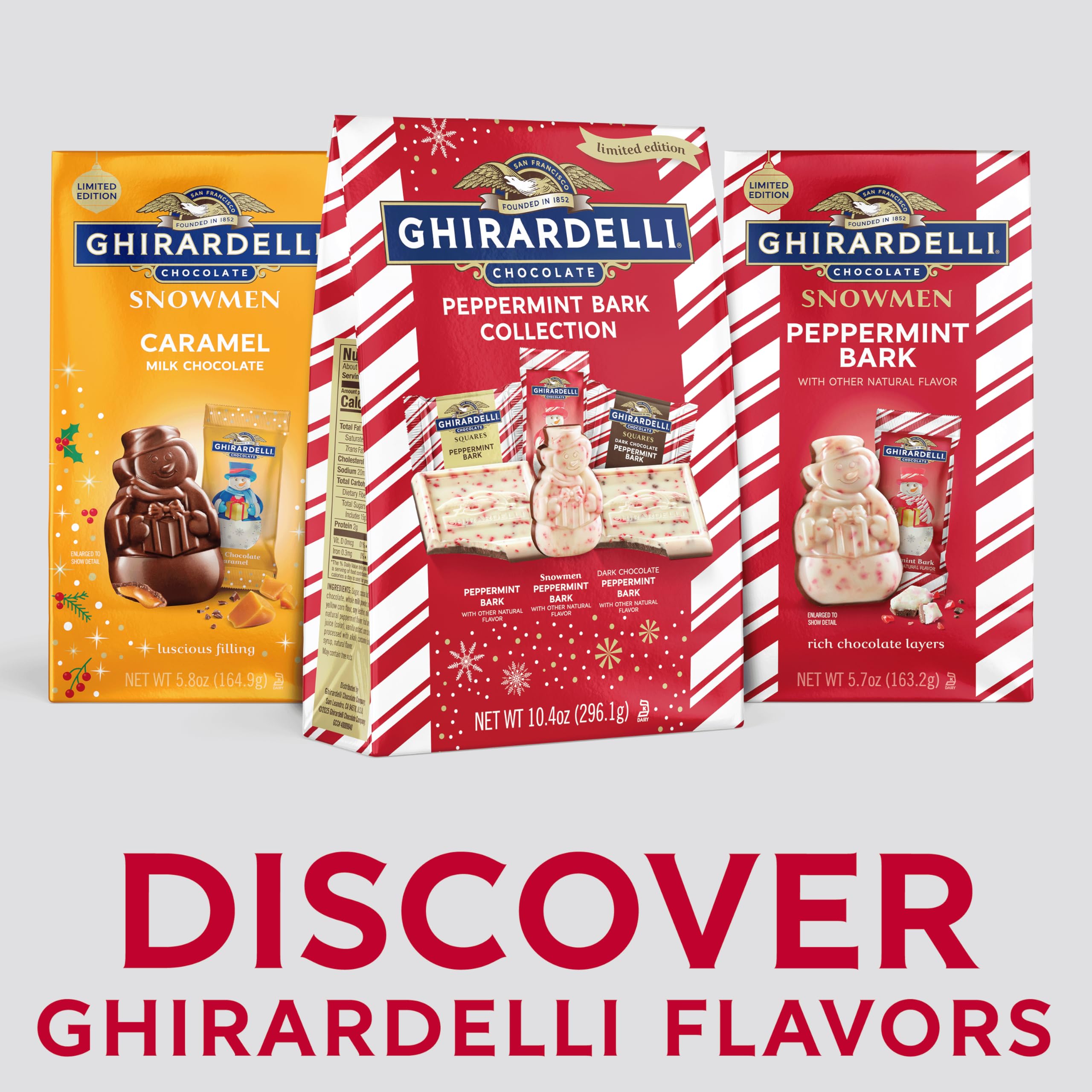 Ghirardelli Peppermint Bark pieces in a festive candy bowl for entertaining.