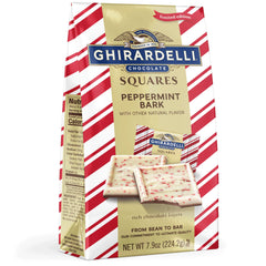Ghirardelli Peppermint Bark packaging highlights premium holiday chocolate for gifting