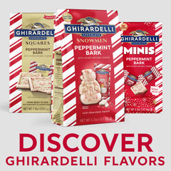Ghirardelli Peppermint Bark Snowmen wrapped illustrate freshness for stocking stuffers and party favors.