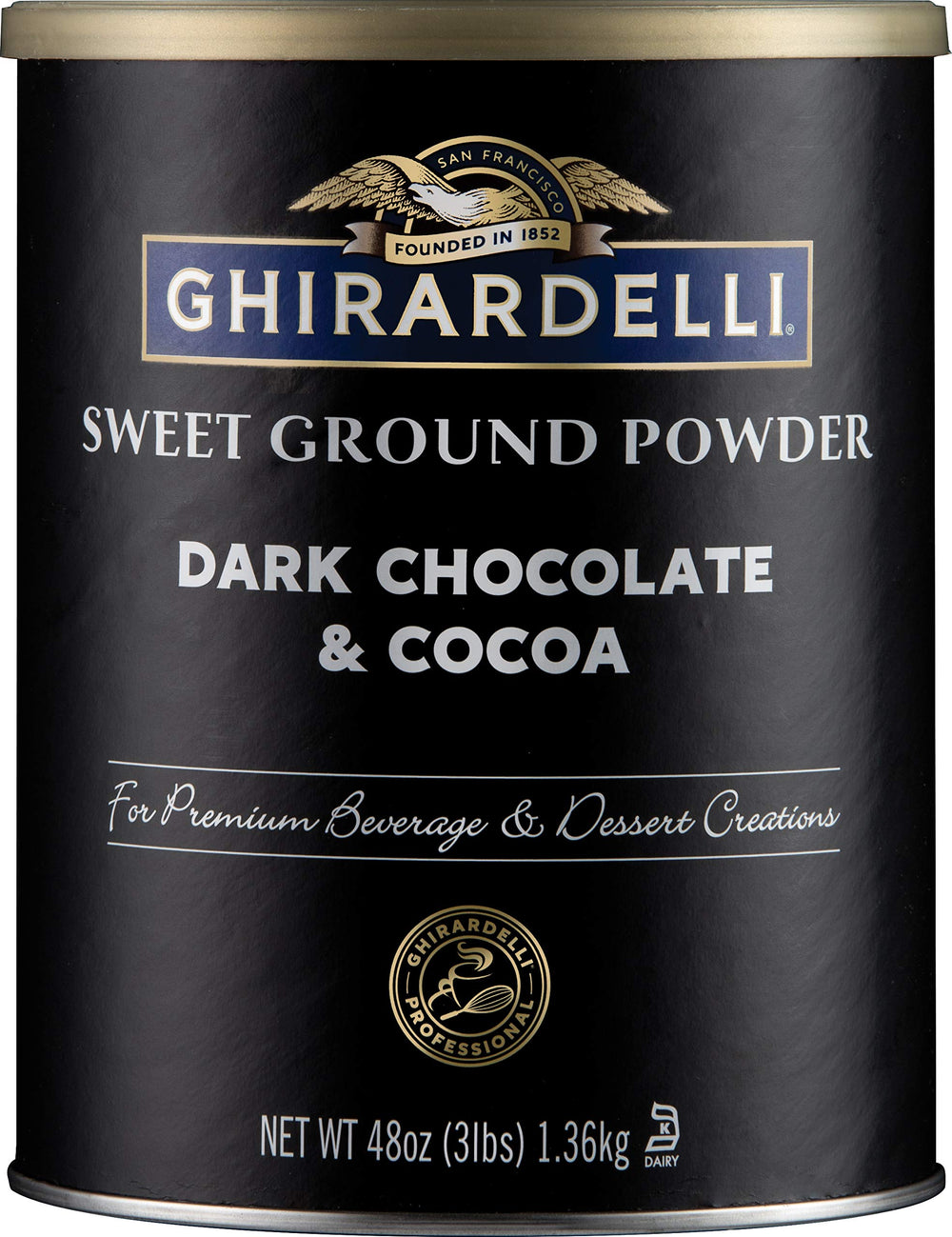 Ghirardelli powder over whipped cream enhances mochas with depth.