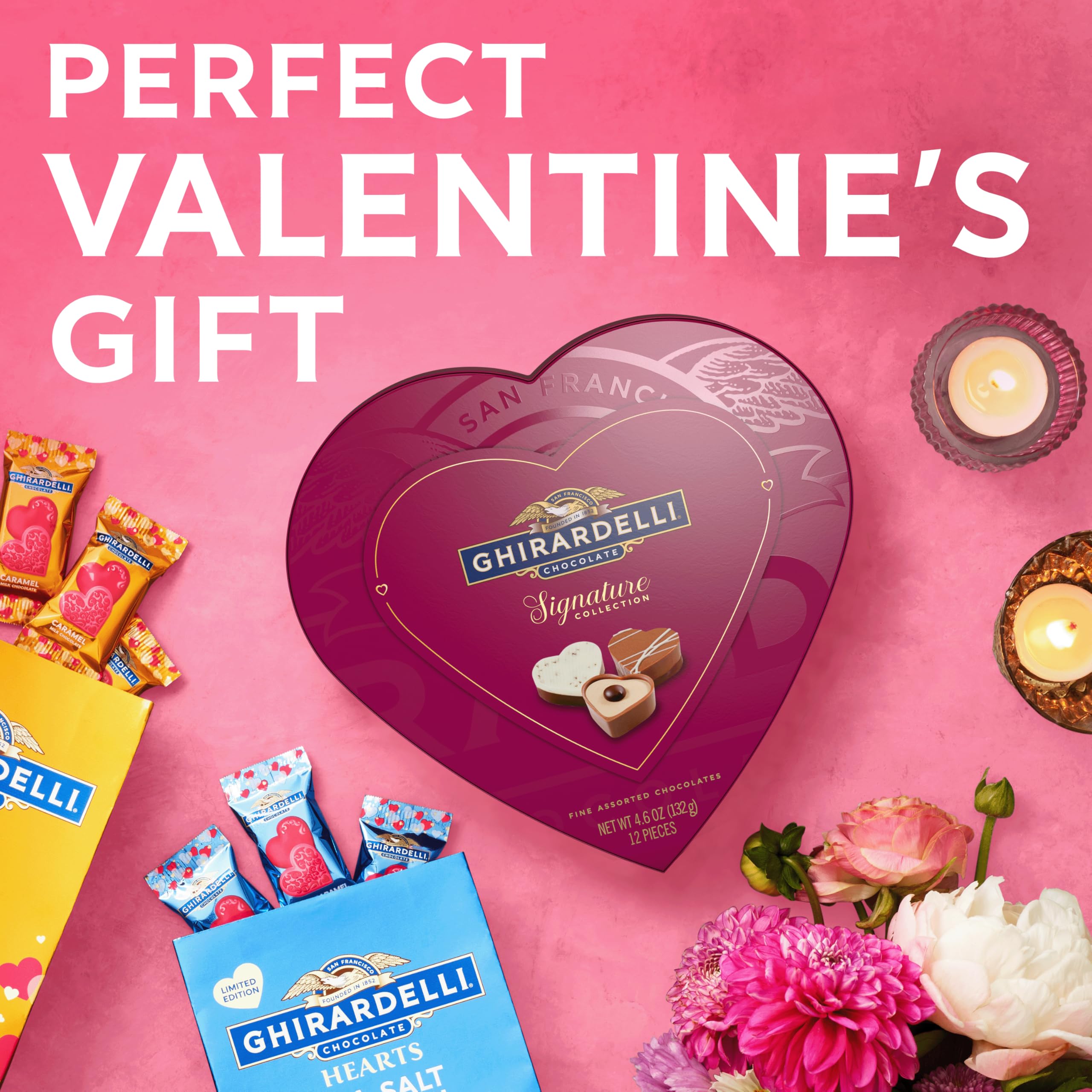 Ghirardelli praline gift-ready packaging, perfect for gifting without extra wrapping.
