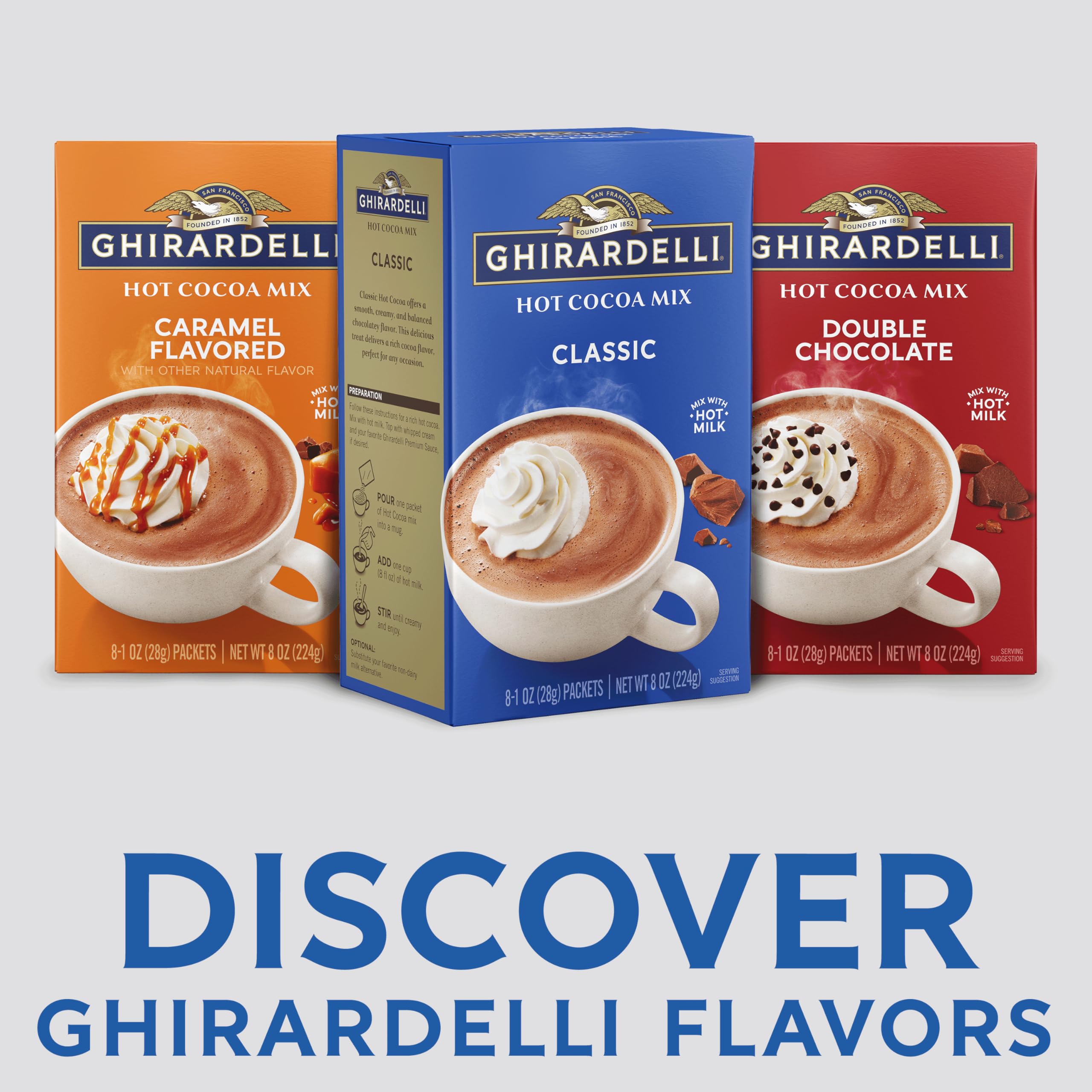 Ghirardelli Premium Cocoa ingredients highlight quality within every mix.