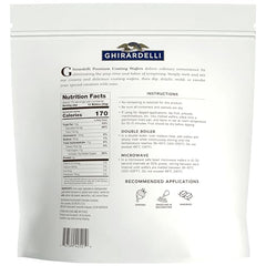Ghirardelli Premium Dark Coating Wafers 5lb bag ideal for glossy chocolate coats.