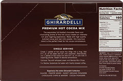 Close-up of velvety cocoa from Ghirardelli envelopes, rich aroma.
